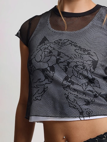 Ed Hardy Футболка 'Climbing Rose' в Черный