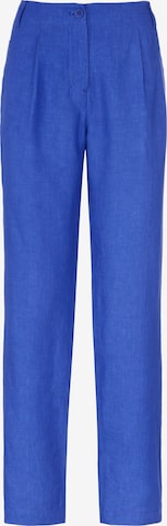 Peter Hahn Loose fit Pleat-Front Pants in Blue: front