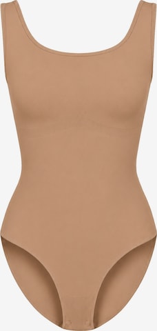 Body modellante 'Tank Sculpting Bodysuit with Slip' di cfab in beige: frontale