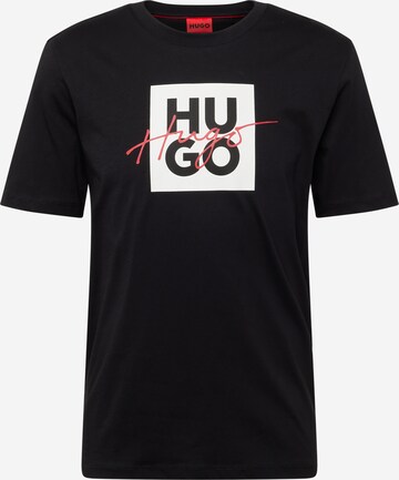 Tricou 'Dalpaca' de la HUGO pe negru: față