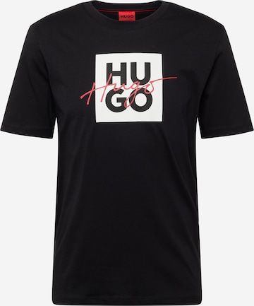 HUGO Red - Camiseta 'Dalpaca' en negro: frente