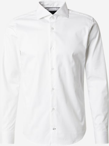 JOOP! Slim Fit Businesspaita 'Pares' värissä valkoinen: etupuoli
