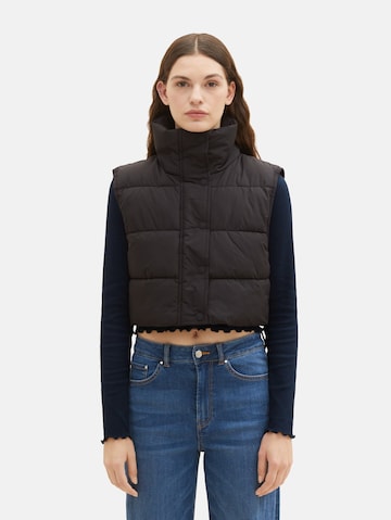 Gilet TOM TAILOR DENIM en noir : devant