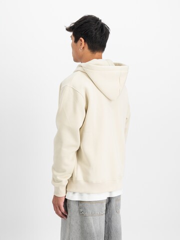 ALPHA INDUSTRIES - Sudadera con cremallera en blanco