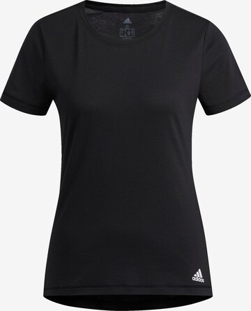 ADIDAS PERFORMANCE Функционална тениска 'Prime' в черно: отпред