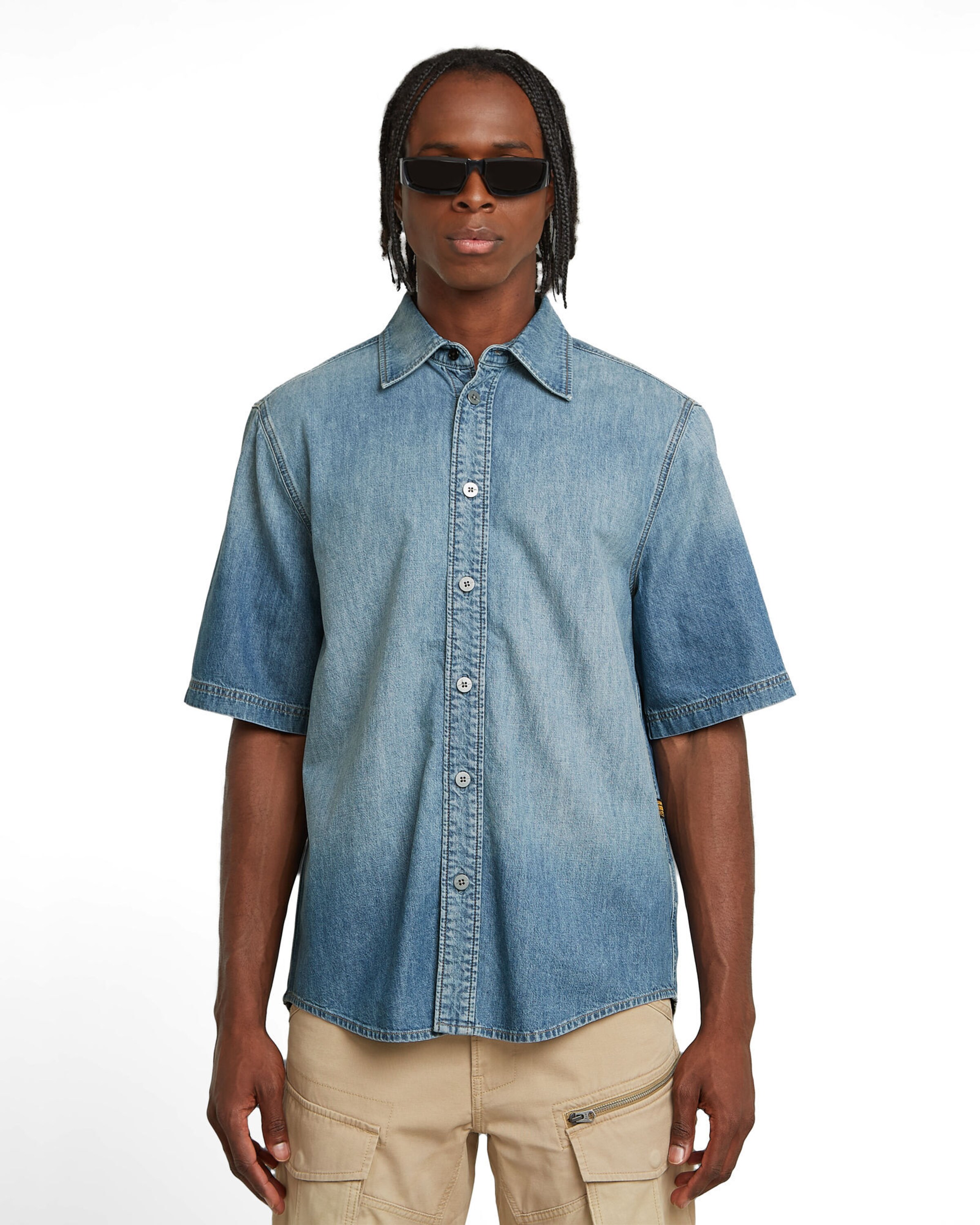 G-STAR Regular Fit Hemd in Blau: Vorderseite