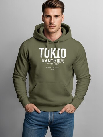 Neverless Sweatshirt 'Tokio' in Green: front