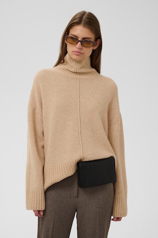 SOAKED IN LUXURY - Jersey 'Bean' en beige: frente