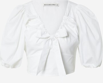 Chemisier Abercrombie & Fitch en blanc : devant