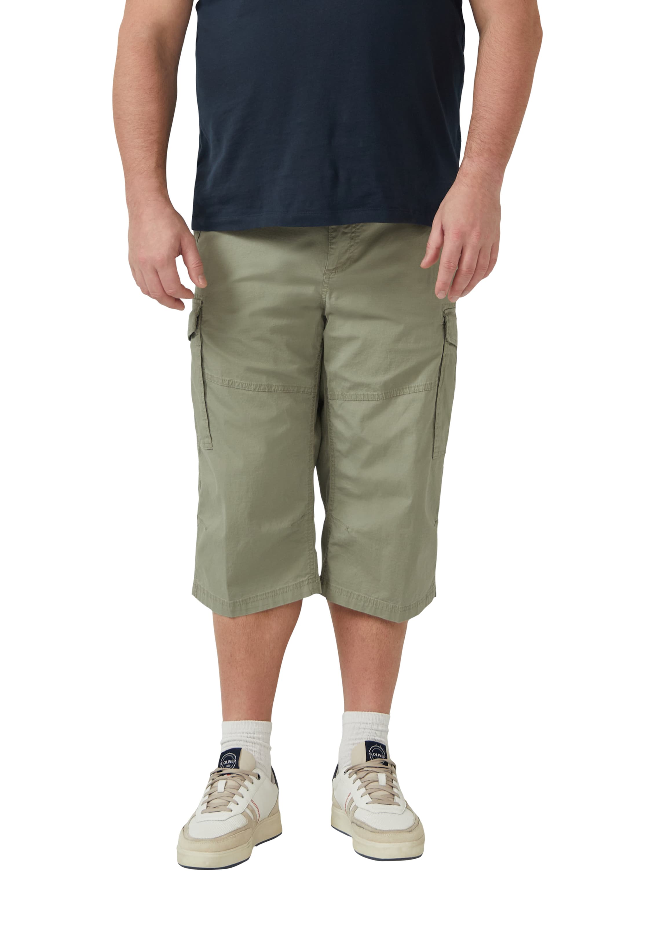 s.Oliver Men Big Sizes Regular Bermuda ' FILE ' in Grün