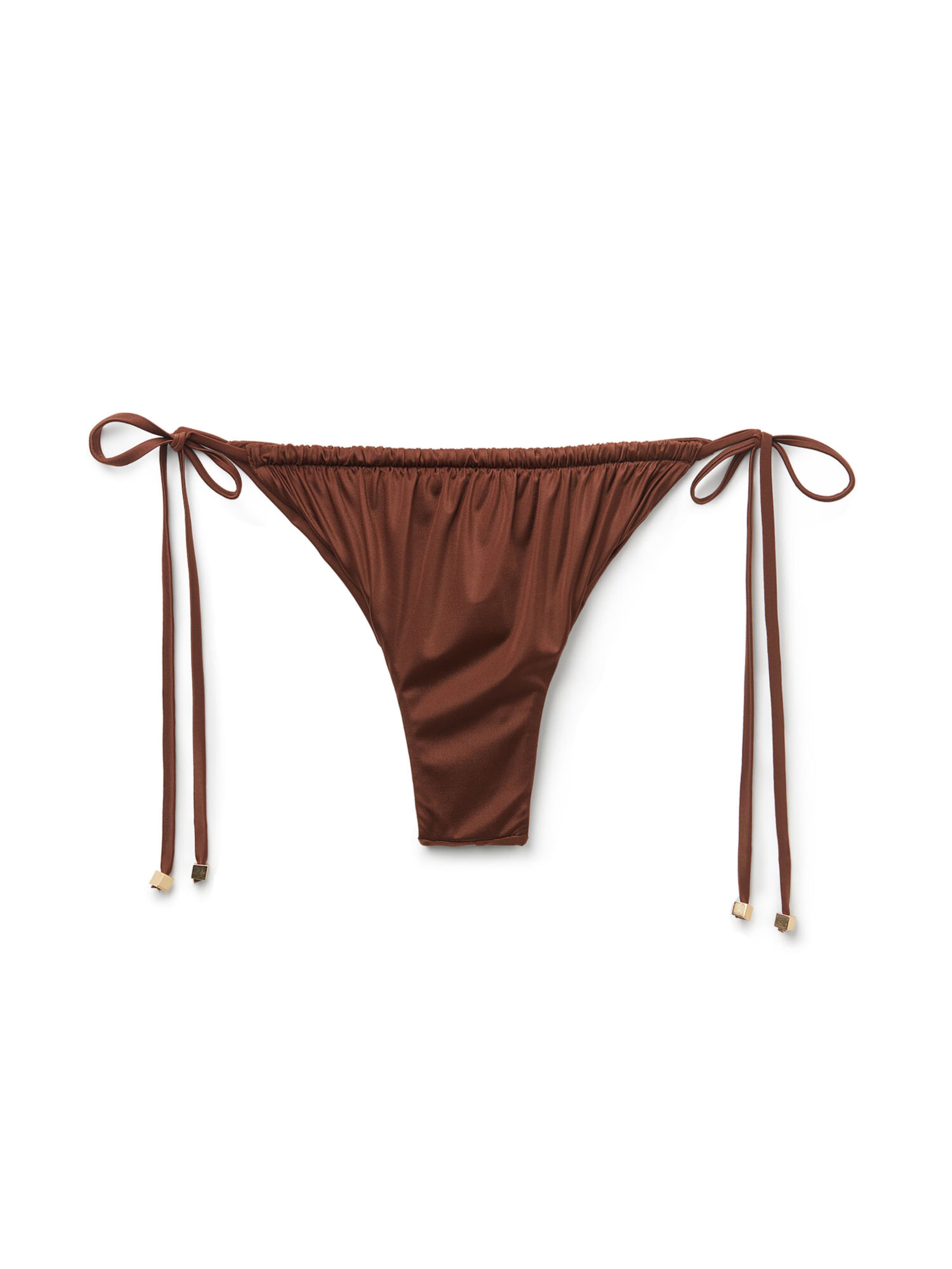 CALZEDONIA Bikini Bottoms in Brown: front