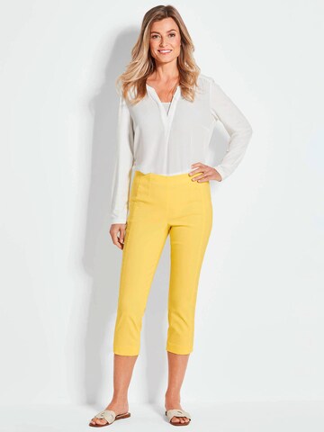 Coupe slim Pantalon 'Louisa' Goldner en jaune