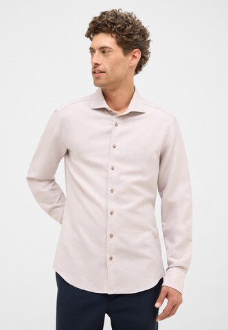 ETERNA Slim fit Button Up Shirt in Beige: front