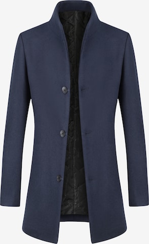 ALLTHEMEN Winter Coat 'Mantelruhe' in Blue: front