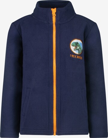 T-REX WORLD Fleece Jacket in Blue: front