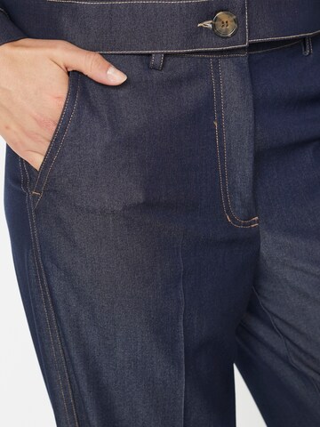 co'couture Loosefit Suorat housut 'Terry' värissä sininen