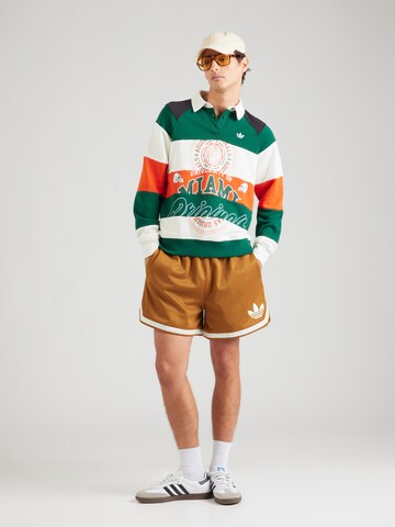 ADIDAS ORIGINALS Ohlapna forma Hlače | rjava barva