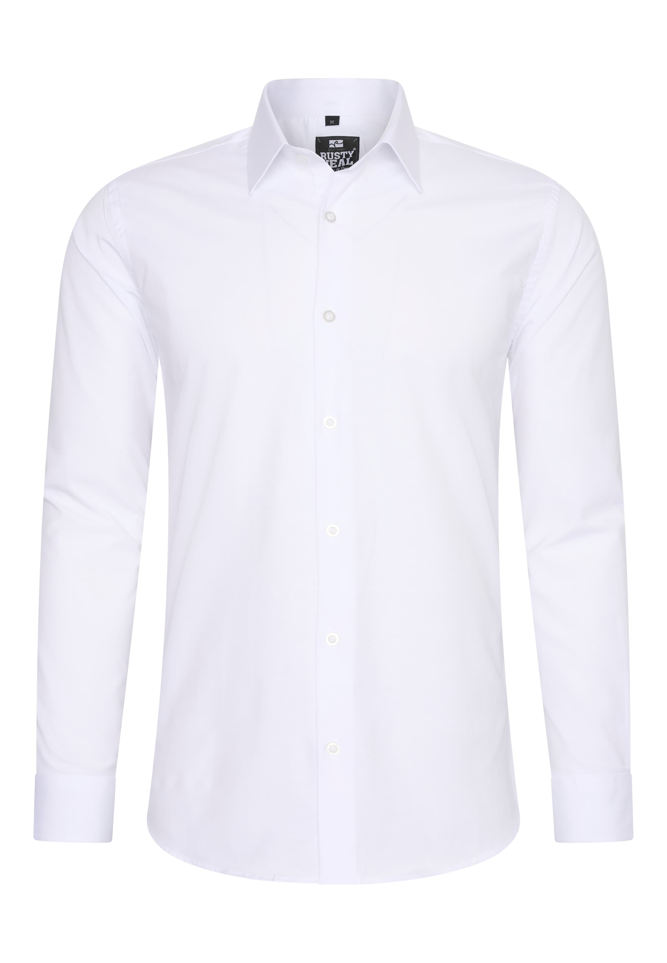 Rusty Neal Regular Fit Hemd in Weiß: Vorderseite