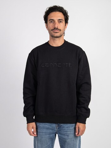 Carhartt WIP Sweatshirt 'CARHARTT SWEAT BLACK / BLACK' in Zwart: voorkant