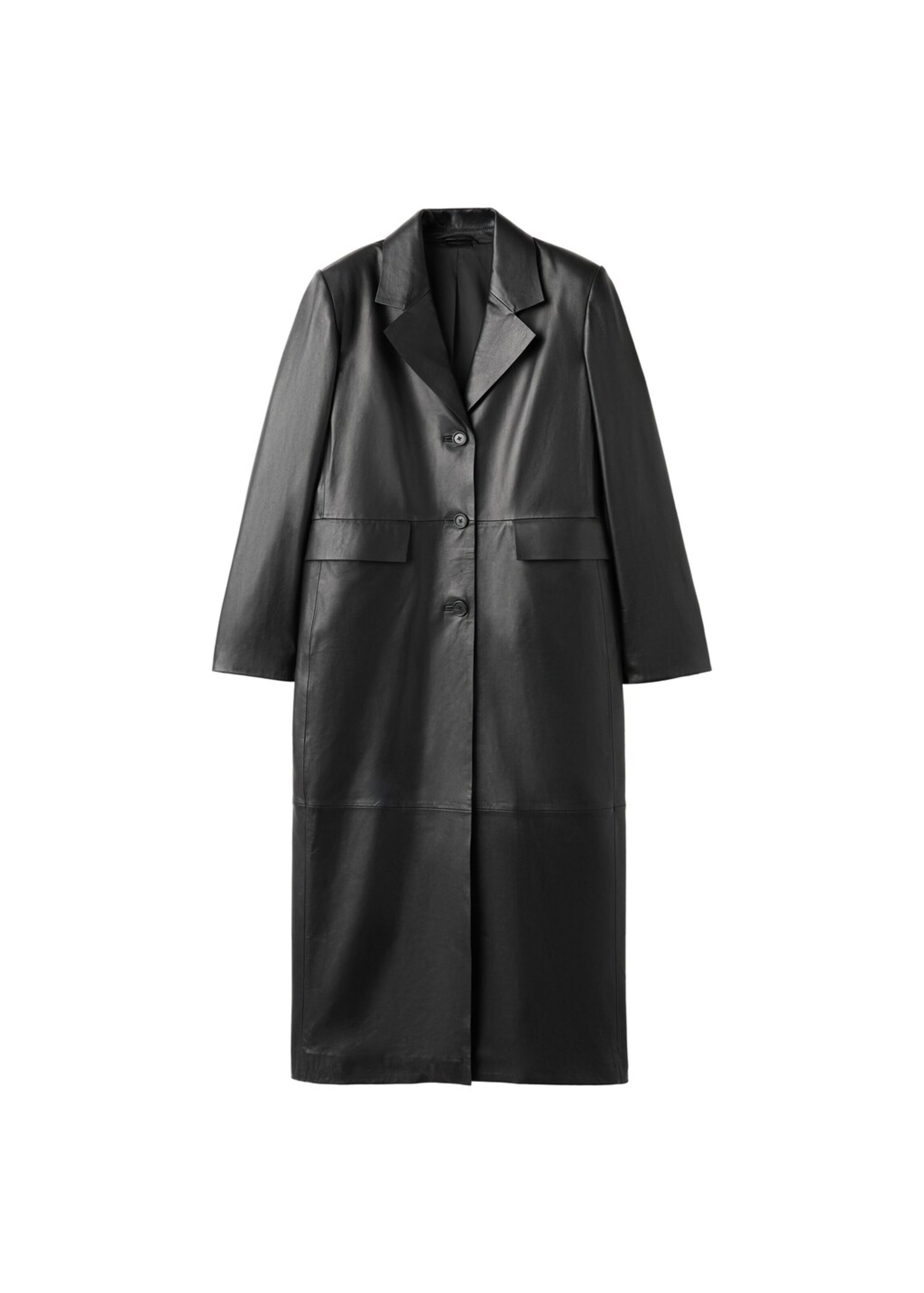 MANGO Between-Seasons Coat 'Niro' in Black: front