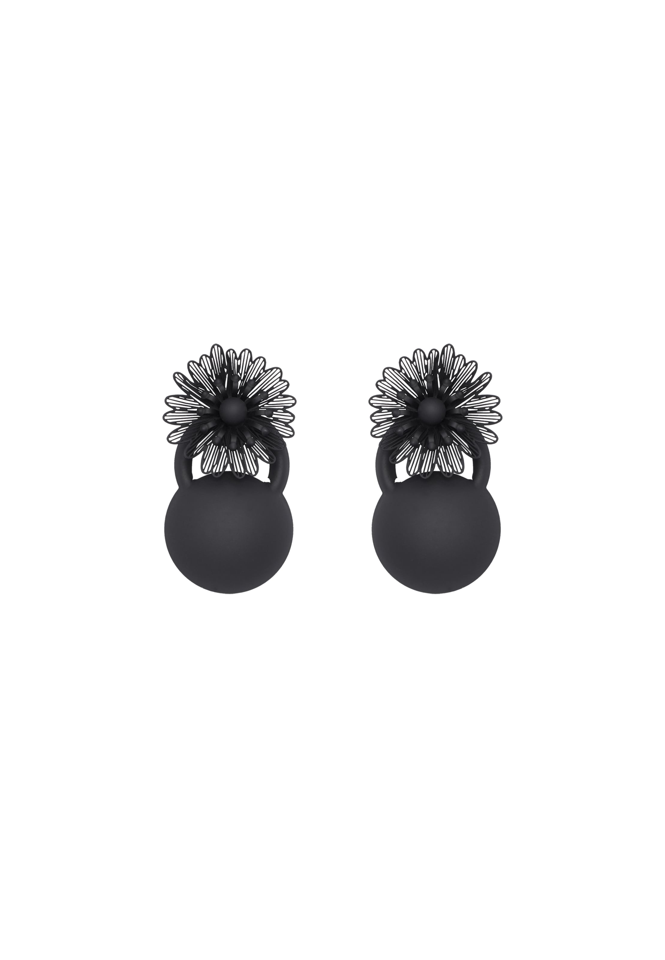 faina - Pendientes en negro: frente