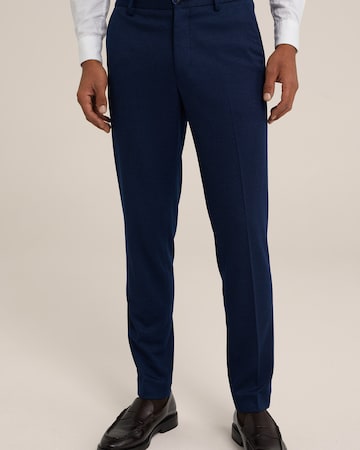 WE Fashion Slim fit Pleated Pants in Blue: front