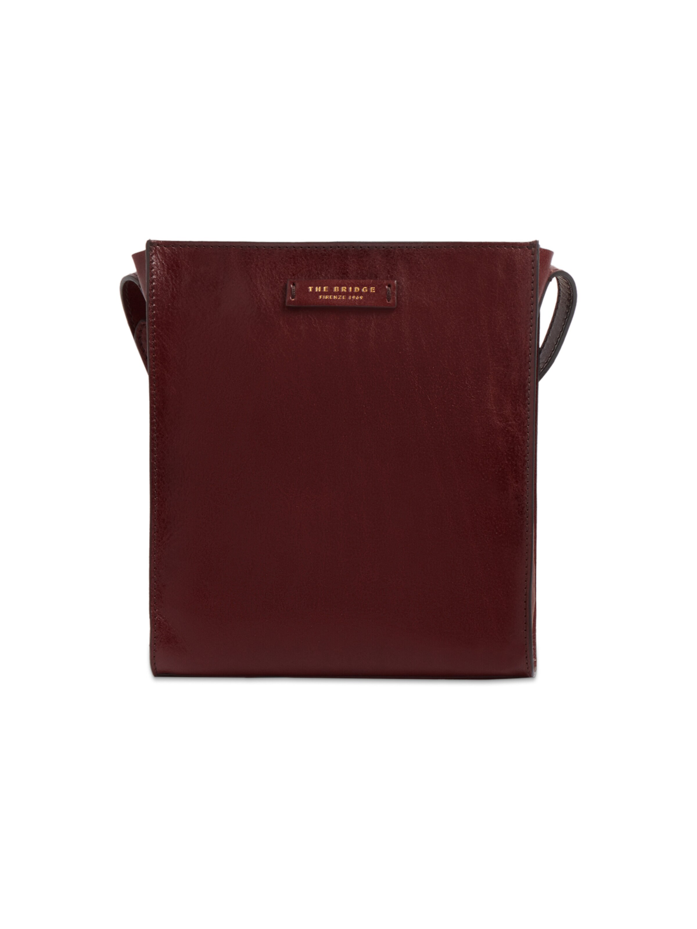 The Bridge Crossbody Bag in Red: front