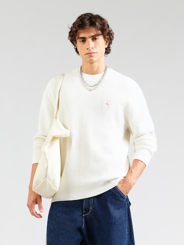 Pulover 'CLSC' de la Calvin Klein Jeans pe alb: față