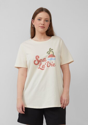 QS Shirt in Beige: voorkant
