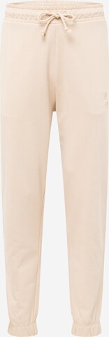 Effilé Pantalon 'Dchard' HUGO en beige : devant