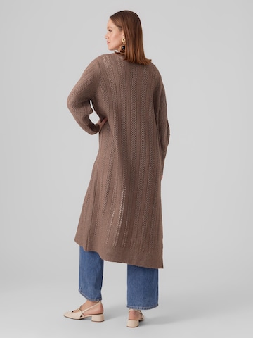 VERO MODA Knitted Coat 'BEAU' in Brown