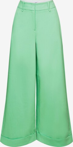 ESPRIT Wide leg Pants in Green: front