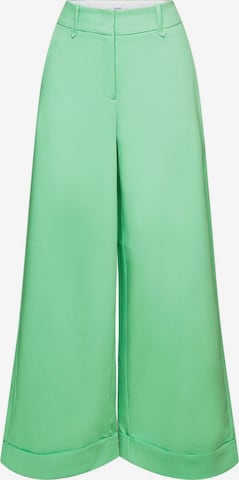 ESPRIT Wide leg Pants in Green: front
