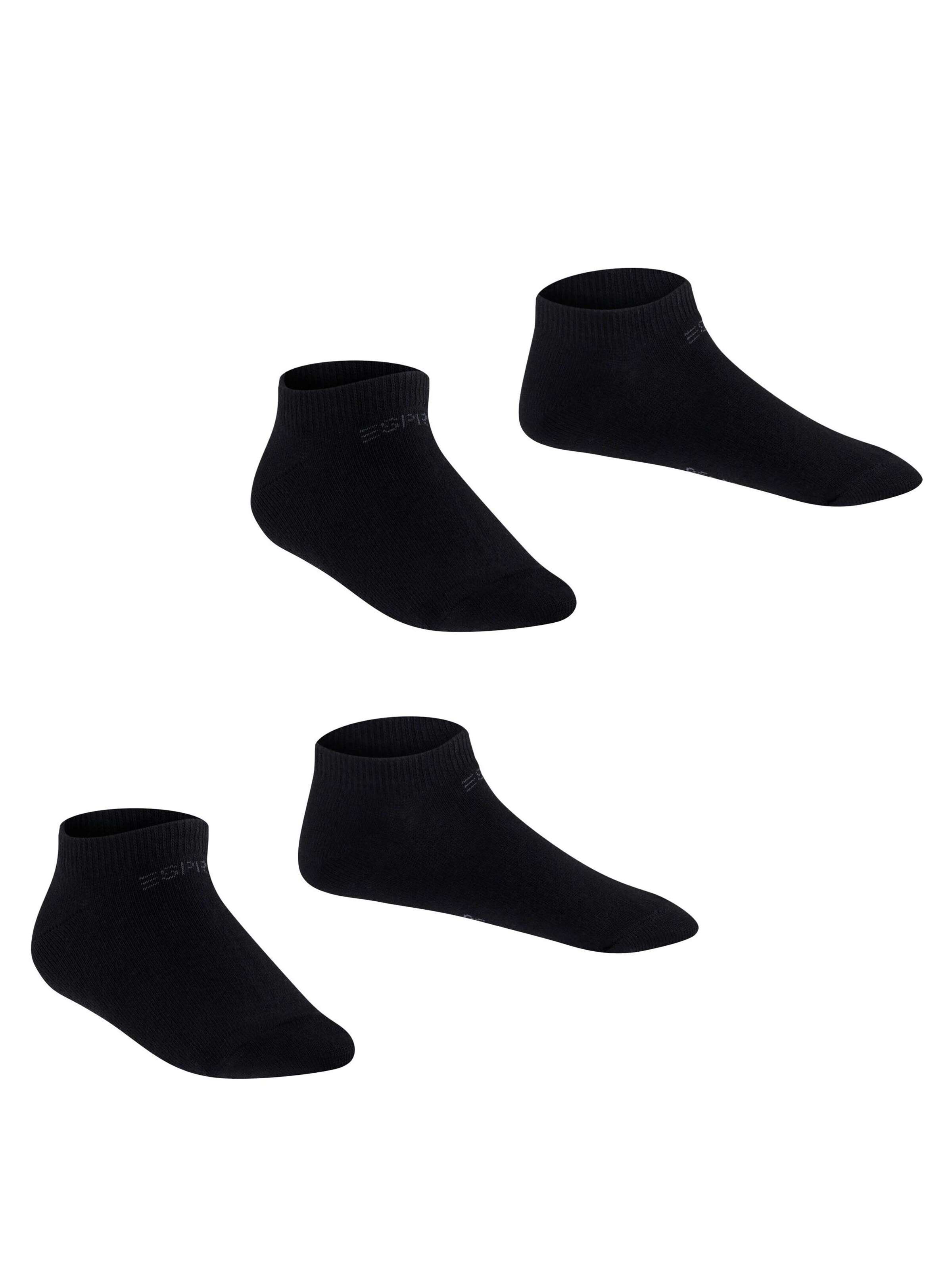 ESPRIT Socks 'Foot Logo 2-Pack' in Black