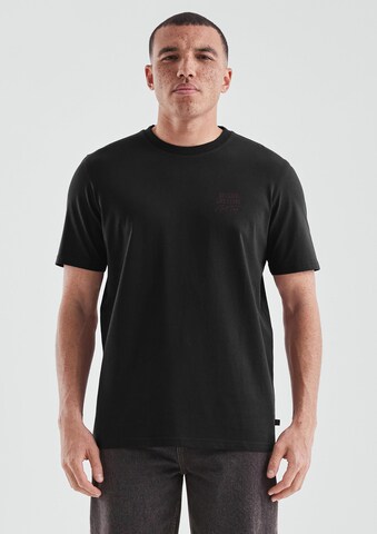 T-Shirt QS en noir : devant