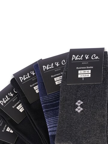 Phil & Co. Berlin Socken 'Business' in Blau