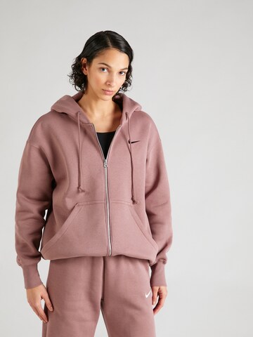 Nike Sportswear Sweatjacke 'Phoenix Fleece' in Lila: predná strana