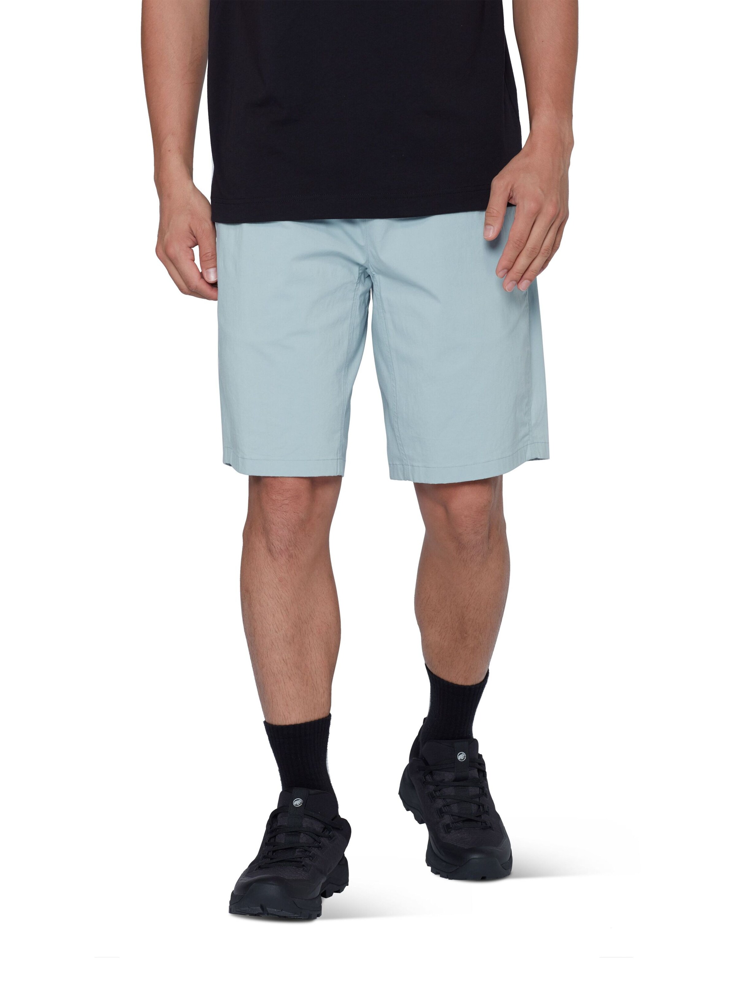 MAMMUT Regular Workout Pants 'Crag' in Blue: front