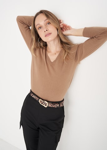 Camomilla Oversized trui 'MARGE' in Beige: voorkant