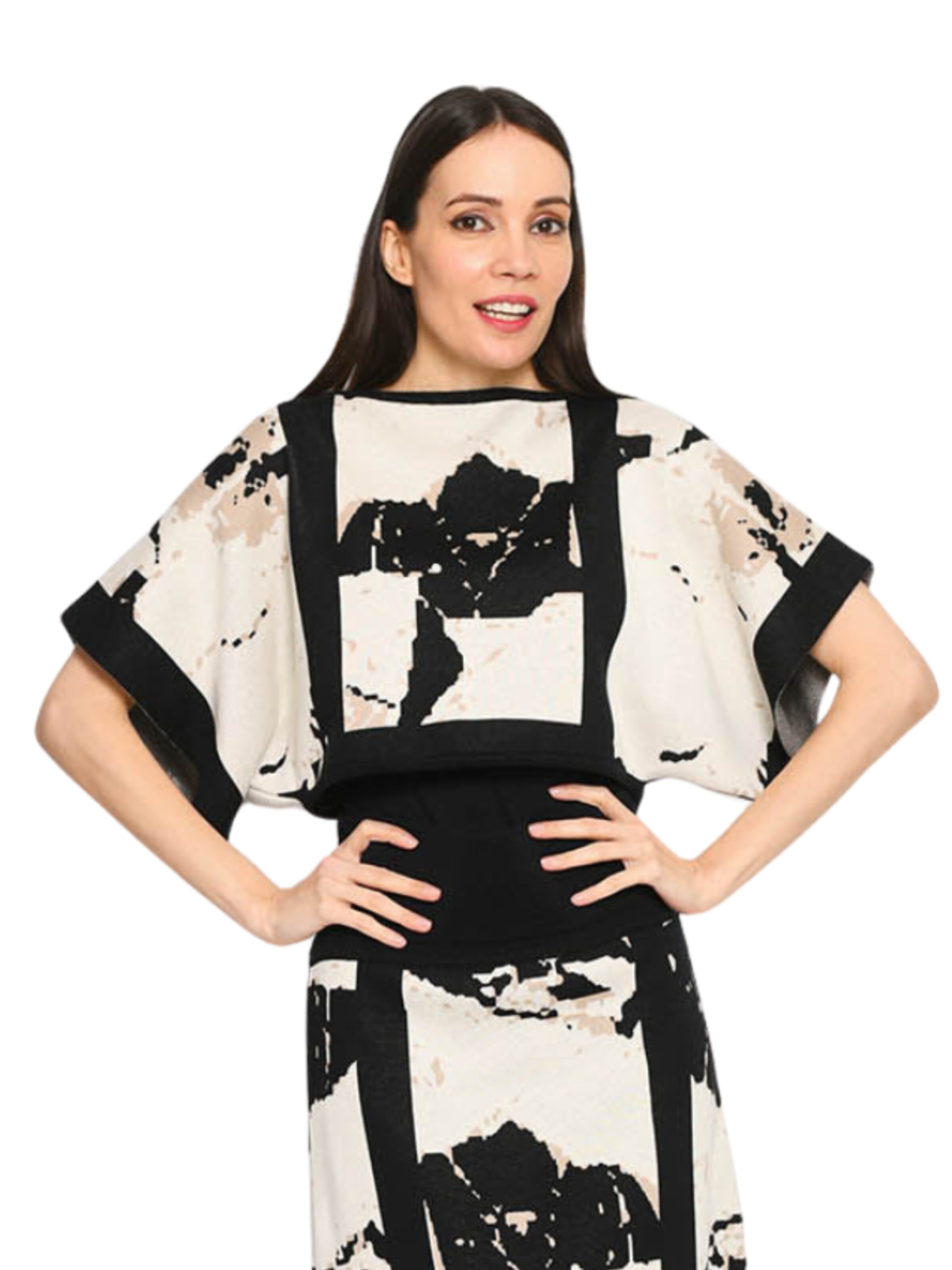 Csillag Zsuzsi - Top 'Rome Sleeve' en negro