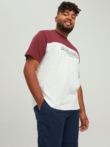 Jack & Jones Plus Shirt 'Dan' in Wit: voorkant