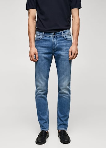 MANGO MAN Slimfit Jeans 'Jan' in Blauw: voorkant