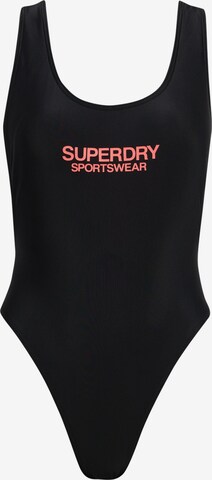 Superdry Swimsuit in Black: front