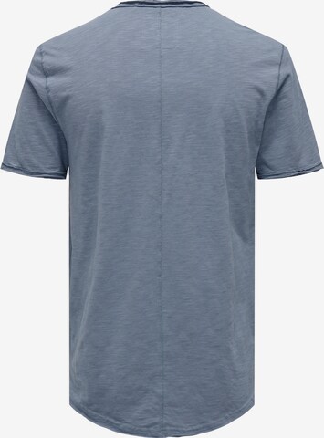 T-Shirt 'Benne' Only & Sons en bleu