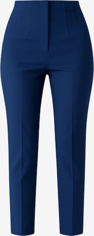 fashionshowcase Slim fit Pleat-Front Pants 'Alessia' in Blue: front