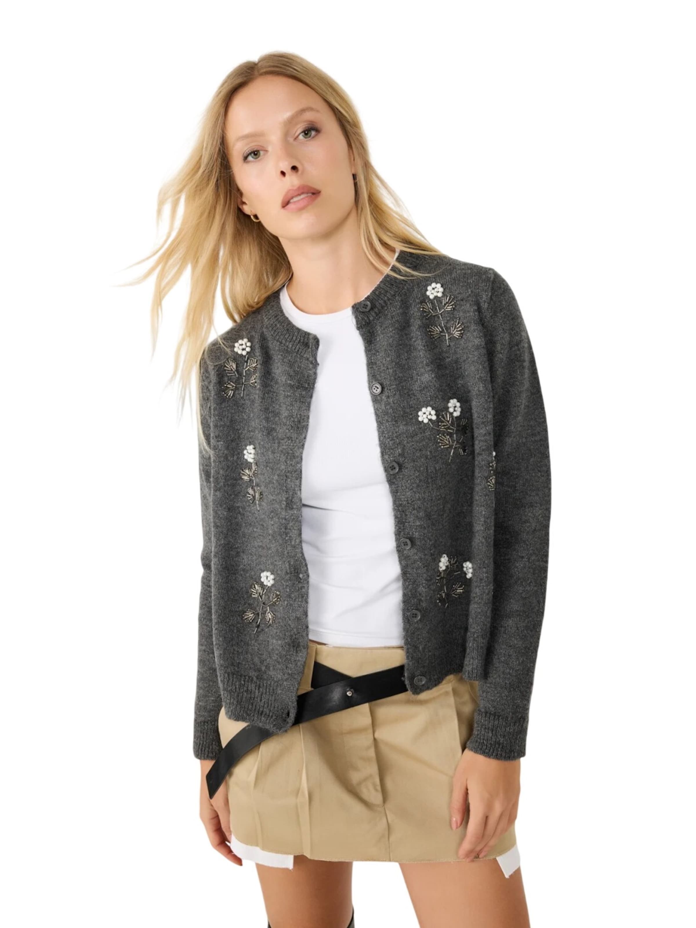 No Matter What Strickjacke‌‌‌‌‌‌ in Grau: Vorderseite