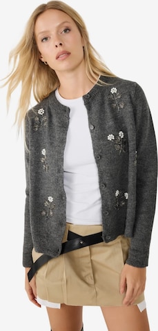 No Matter What Strickjacke in Grau: Vorderseite