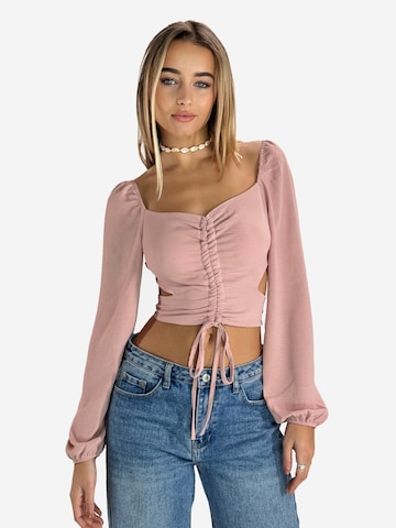 Elara Bluse in Pink: Vorderseite