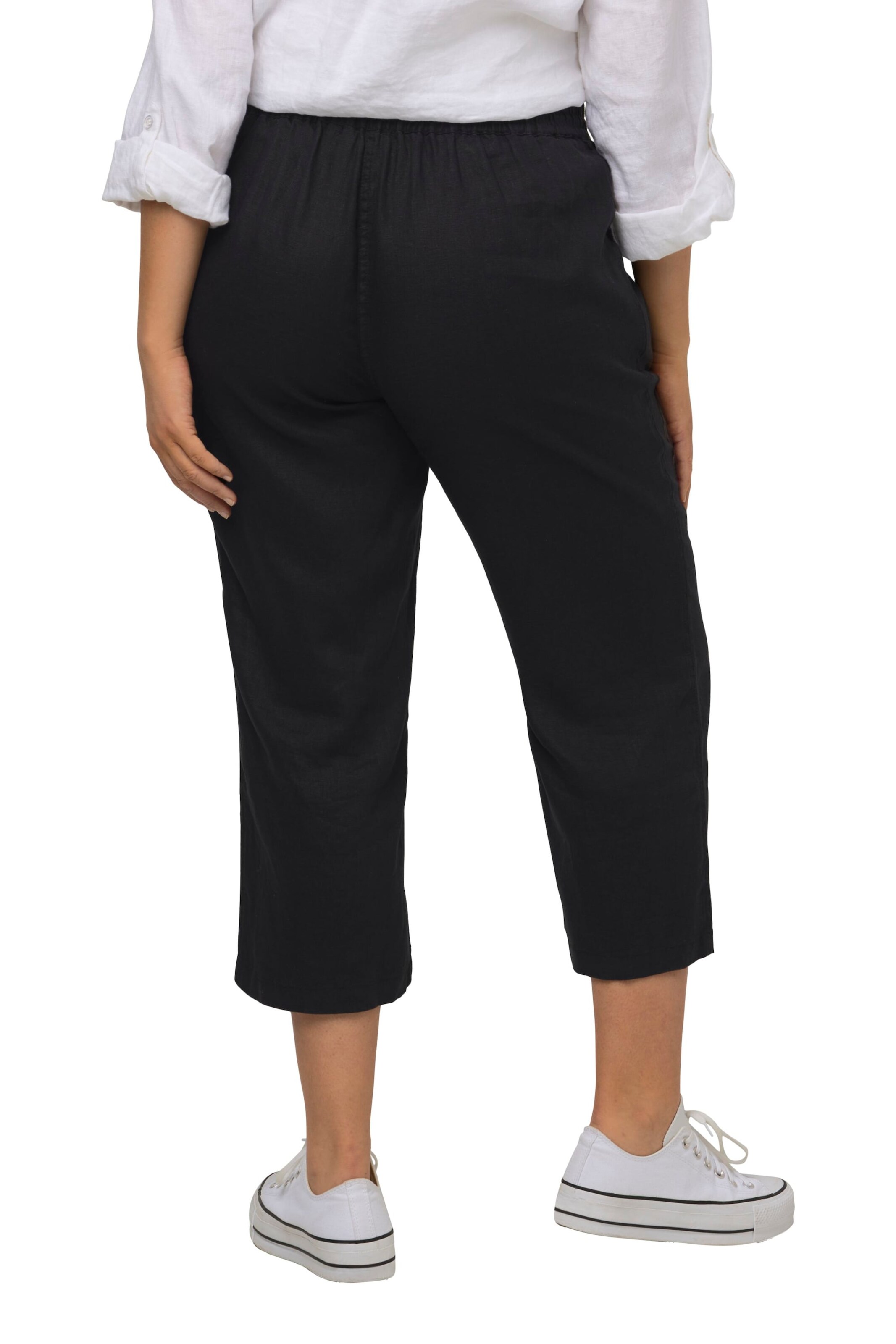 Ulla Popken Wide leg Broek in Zwart