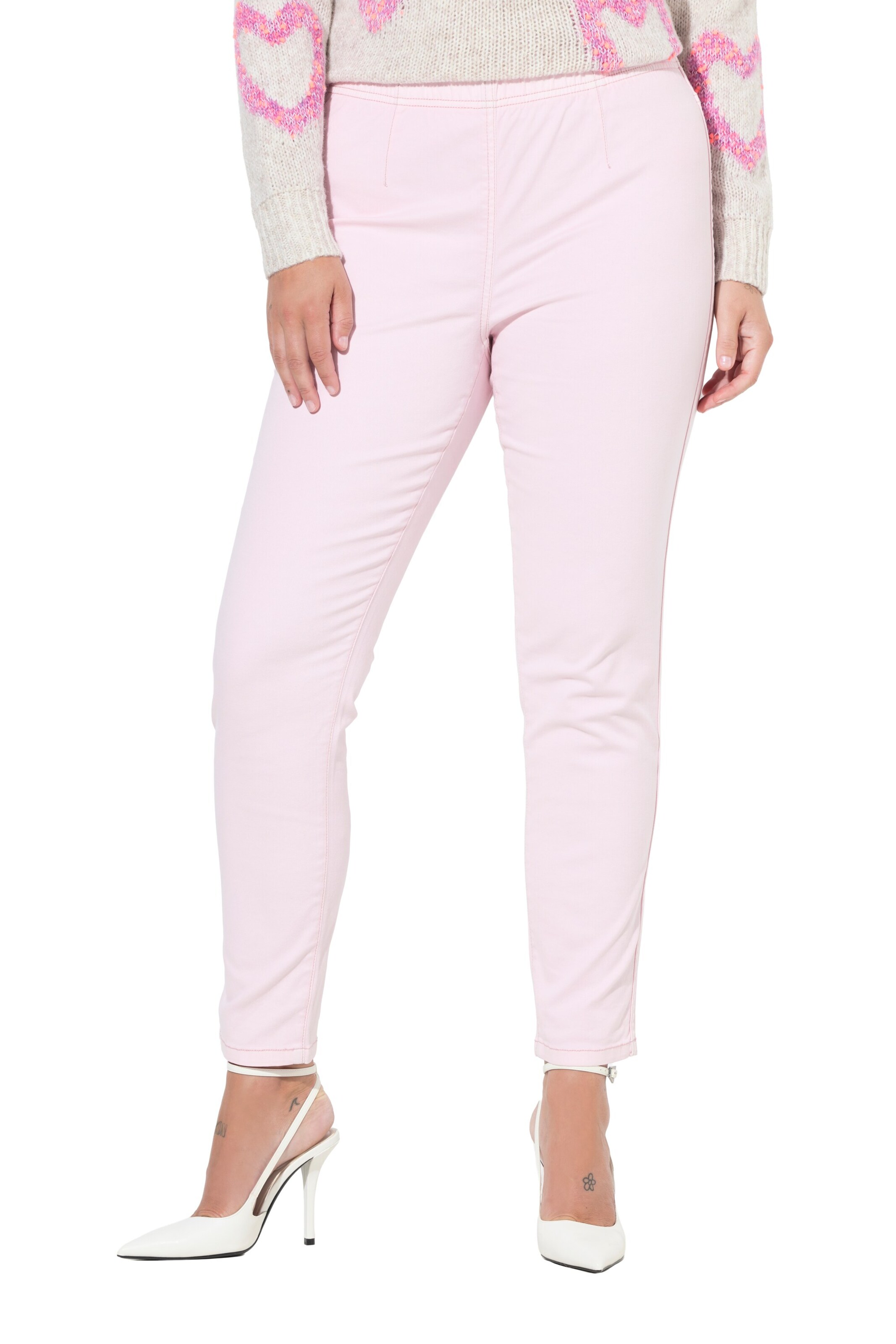 MIAMODA Slimfit Broek in Roze: voorkant